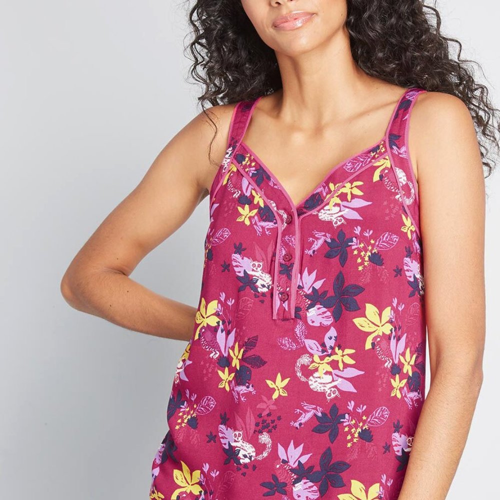 NWT ModCloth "Cafe Au Soleil" Henley Tank Top‎